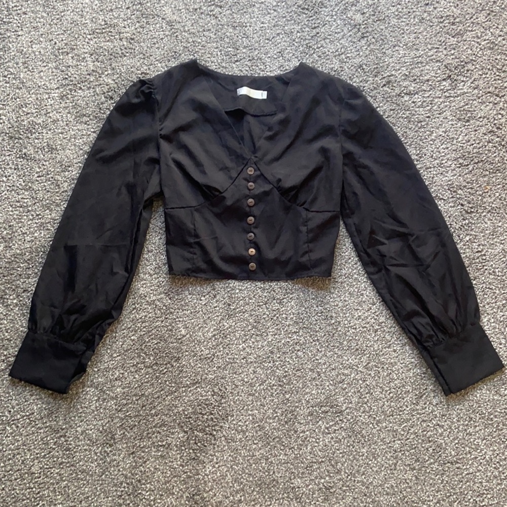 Long-Sleeved Crop Top